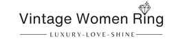 Logo for 'Vintage Women Ring' with text 'Luxury Love Shine' on a white background
